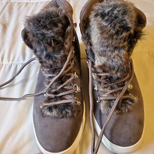 Steve Madden Wedge Faux Fur Booties